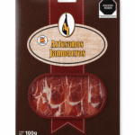 Estuche de Jamón Serrano Artesanos Jamoneros 100 Gr. | 14 Meses