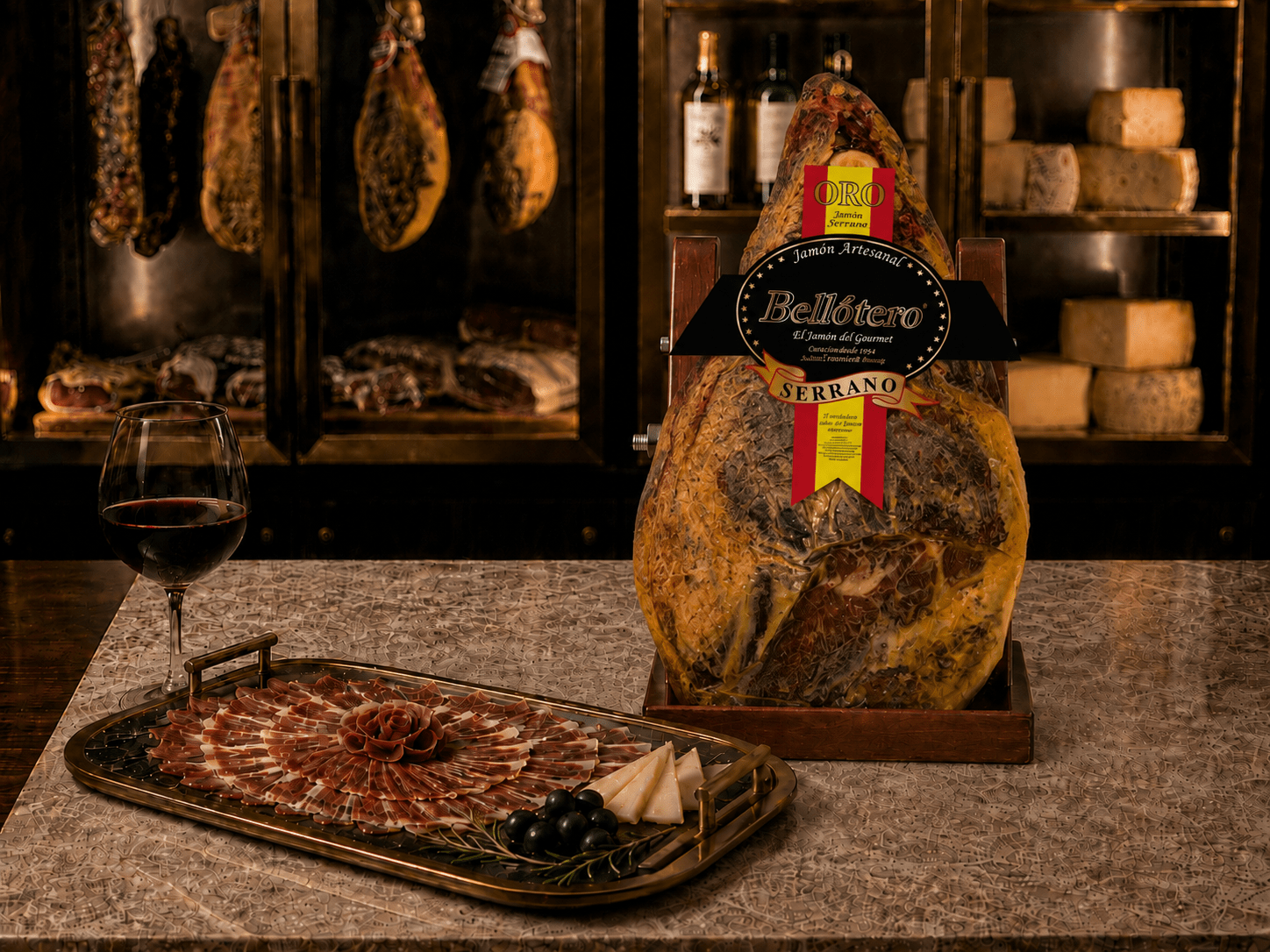 CENTRO DE JAMON SERRANO BELLOTERO ORO - Imagen 2